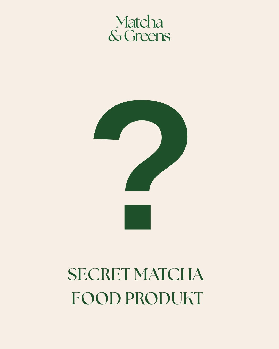 Secret Matcha Food Produkt
