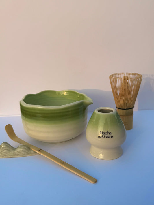 Matcha-Set "Sakura Green" – 6-teilig, personalisiert mit Logo