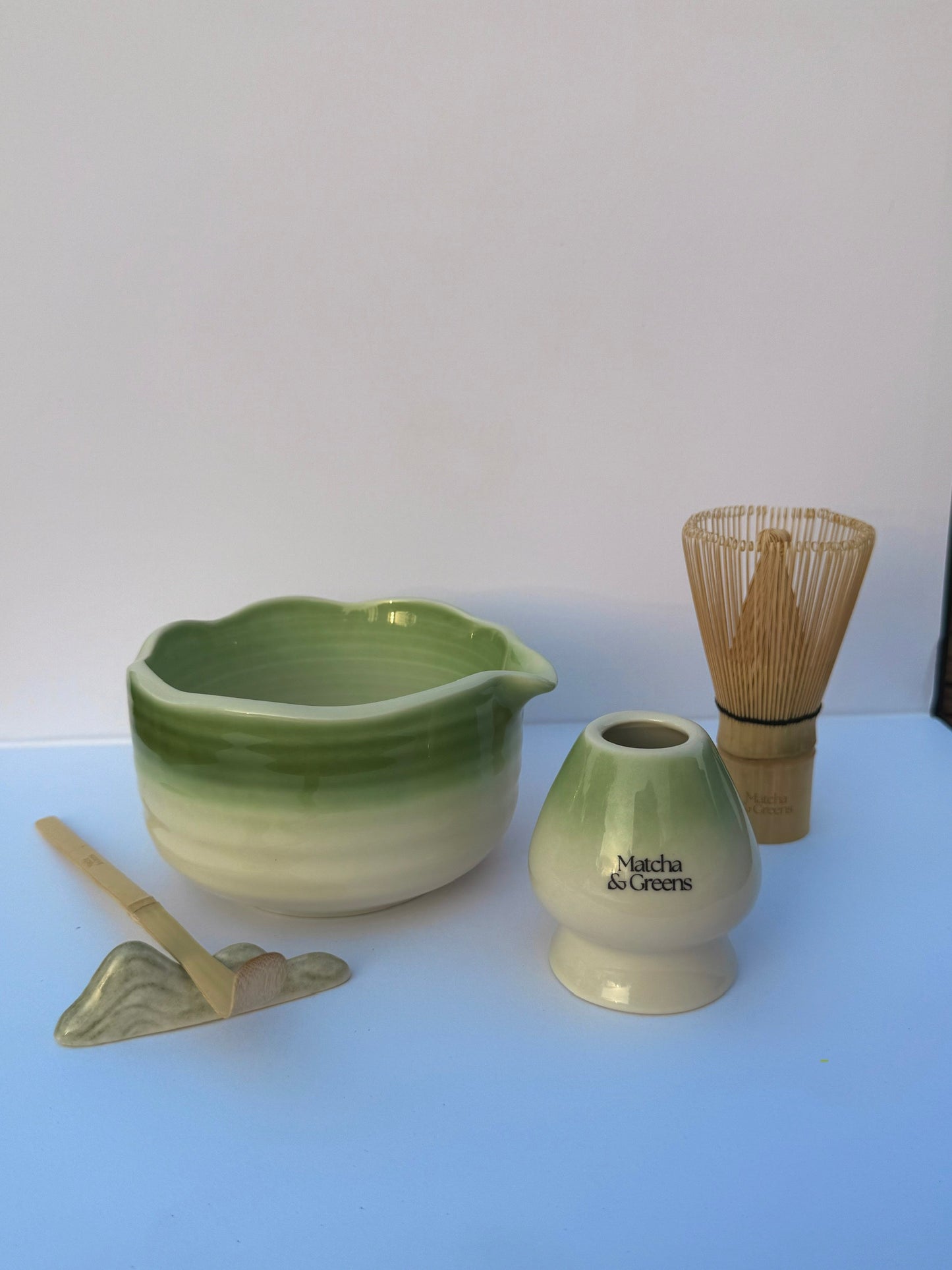 Matcha set "Sakura Green" – 6-piece, personalized with B2B logo